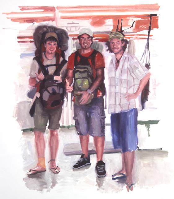 Enrico, Rafael y Lorenzo en el Amazonas