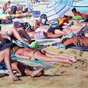 Di pancia e di schiena, 2015, olio su tela, cm 90 x 130.